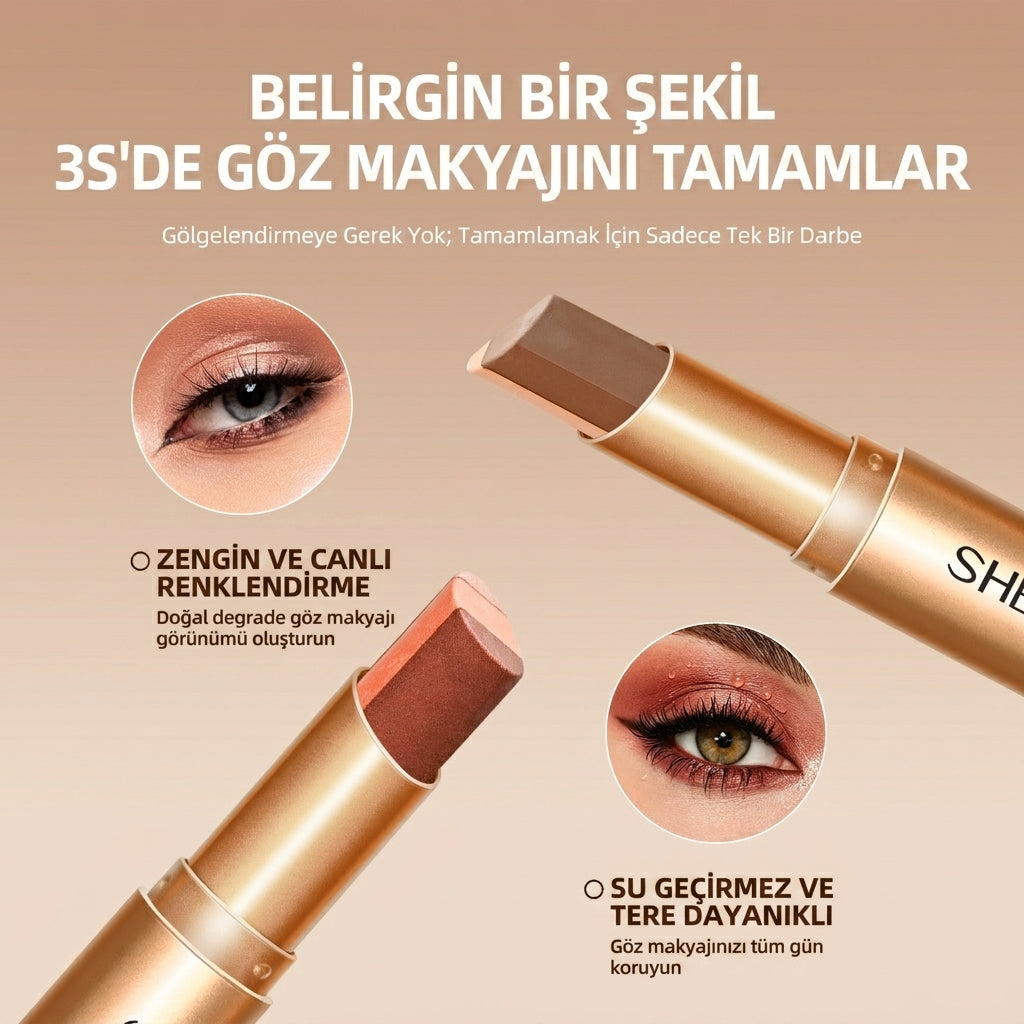 3 Renkli Gradyan Su Geçirmez Uzun Süreli Göz Farı Stick