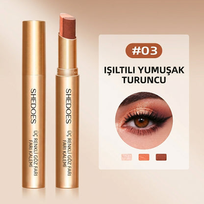 3 Renkli Gradyan Su Geçirmez Uzun Süreli Göz Farı Stick