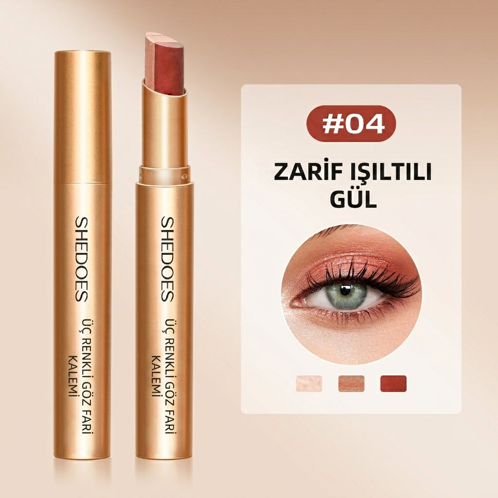 3 Renkli Gradyan Su Geçirmez Uzun Süreli Göz Farı Stick