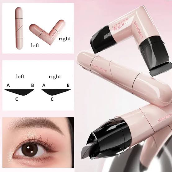 Zeonella Siyah Suya Dayanıklı Çift Taraflı Eyeliner Damga Kalem Sağ ve Sol Göz Uyumlu