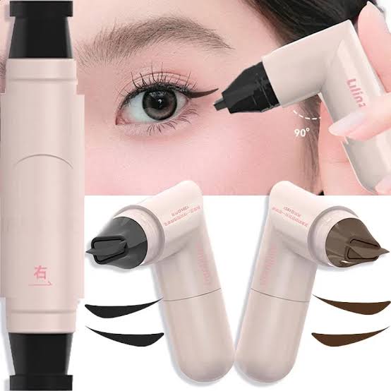Zeonella Siyah Suya Dayanıklı Çift Taraflı Eyeliner Damga Kalem Sağ ve Sol Göz Uyumlu