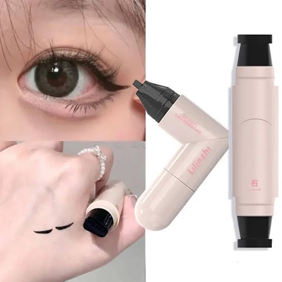 Zeonella Siyah Suya Dayanıklı Çift Taraflı Eyeliner Damga Kalem Sağ ve Sol Göz Uyumlu
