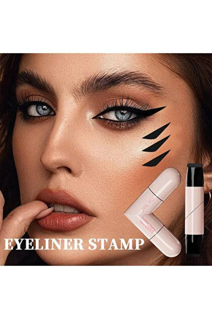 Zeonella Siyah Suya Dayanıklı Çift Taraflı Eyeliner Damga Kalem Sağ ve Sol Göz Uyumlu
