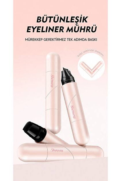 Zeonella Siyah Suya Dayanıklı Çift Taraflı Eyeliner Damga Kalem Sağ ve Sol Göz Uyumlu