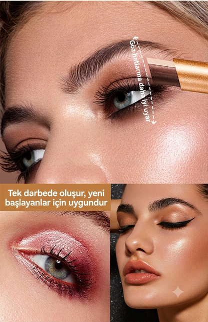 3 Renkli Gradyan Su Geçirmez Uzun Süreli Göz Farı Stick