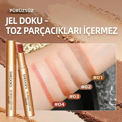 3 Renkli Gradyan Su Geçirmez Uzun Süreli Göz Farı Stick